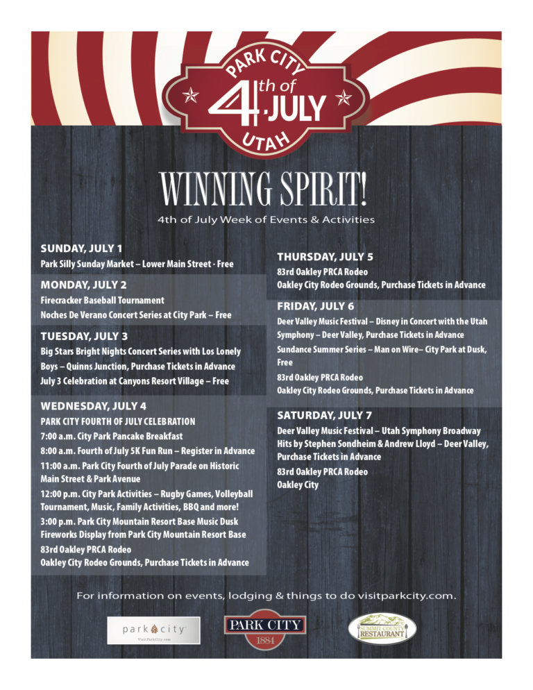 Park City Event Guide July 4th Edition